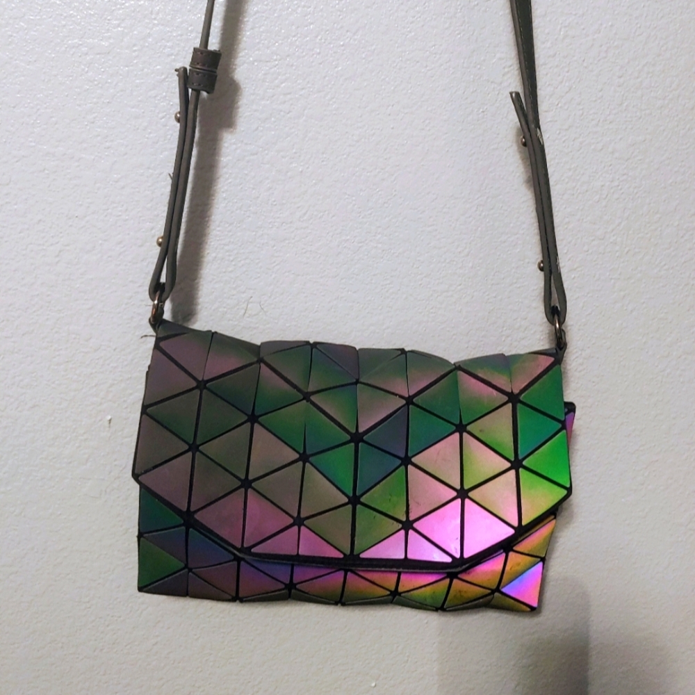 Iridescent Black Crossbody Handbag